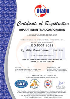 ISO 9001:2015 Certified
