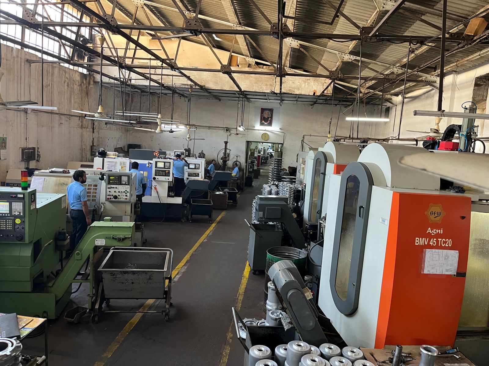 BIC CNC Room — BFW Agni VMC machines