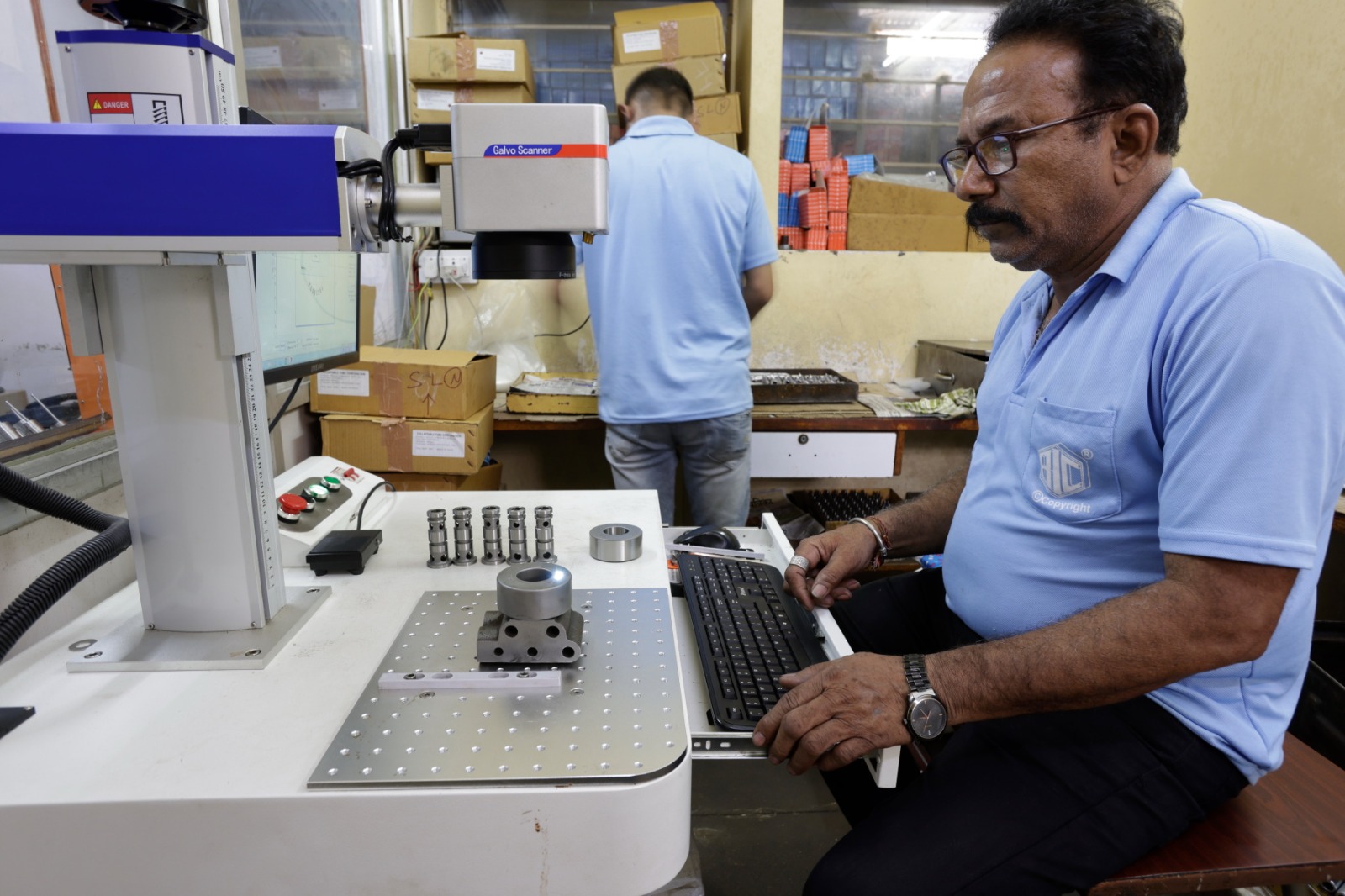 Laser marking facility